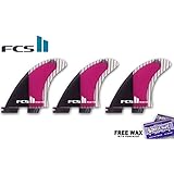 FCS II Reactor PC Carbon Tri Set Surfboard Fins Medium