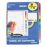 Wilson Jones(R) Multidex Complete Index, Jan.-Dec. Tab, Multicolor