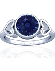 Platinum Round Cut Blue Sapphire Womens Astrological Ring (GIA Certificate)