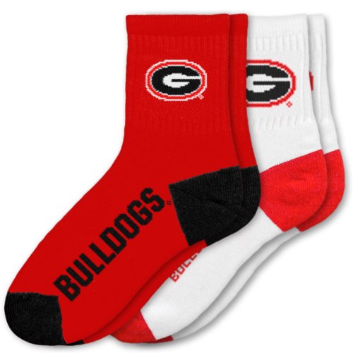 NCAA Georgia Bulldogs Mens Two Pack Socks