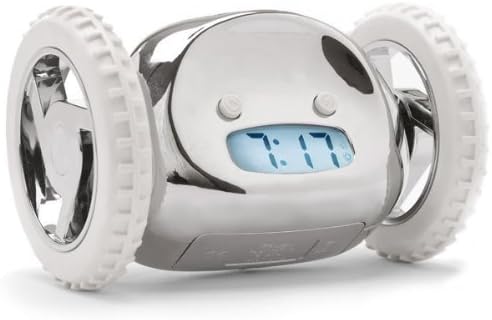 SUCK UK Clocky Chrome - The Runaway Alarm Clock by Suck UK
