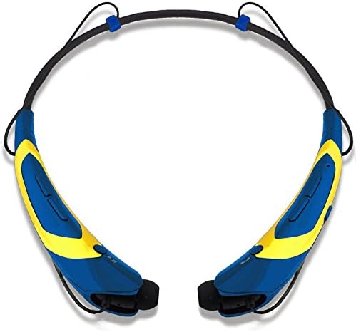 Universal S Gear -HV-Digitial 800 Wireless Music A2dp Stereo Bluetooth Headset Neckband Style Earphone Headphone performance flexible comfort quick Foldable Hands free BlueYellow