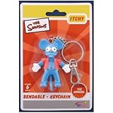 Simpsons Itchy & Scratchy Itchy the Mouse Bendable Keychain