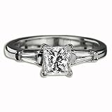 1.21 E/F VVS SI1 PRINCESS DIAMOND RING CERTIFIED