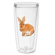 Rabbit (Amber) 16 oz Insulated Beverage Tumbler, Clear