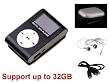 noir : mini LECTEUR MP3/MP4 - Mini MP3 Player with FM RADIO & LED SCREEN + Earphone + Usb Cable [ Brand New Mini MP3 / MP4 Player & Radio Clip LED Screen with SD/ TF Card Slot Support 128MB / 2GB / 4GB / 8GB / 16GB / 32 GB + Earphone + usb cable ...... LCD ]