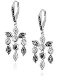 Judith Jack "Frosted Glaze" Sterling Silver Cubic-Zirconia Crystal Drop Earrings