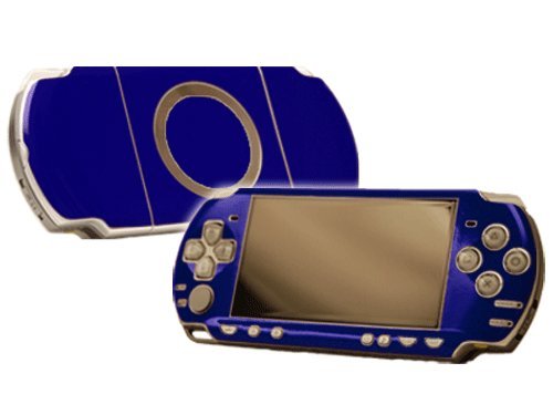 PlayStation Portable 2000 (PSP-Slim) Skin - NEW - COBALT BLUE system skins faceplate decal mod