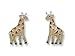 Giraffe Enameled Sterling Silver Post Earrings title=