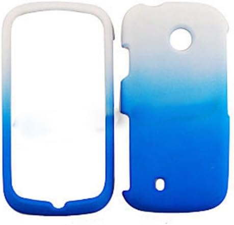 RUBBERIZED PHONE CASE FOR LG COSMOS TOUCH VN270 RUBBERIZED TWO COLOR WHITE BLUE