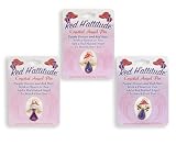 RED HAT & Purple Dress Crystal Angel Tack Pin