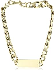 nOir "Tapers and Spikes" Gold Chain ID Necklace