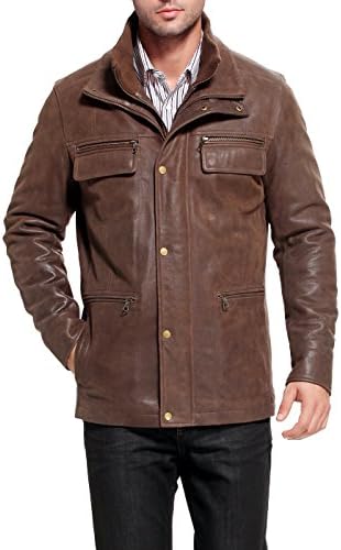 MODERM Men's "Austin" Rugged Cowhide Leather Hipster Jacket - L