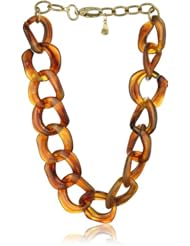 Yochi Tortoise Super Light Chunky Lucite Necklace