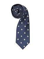 Carlo Visconti Corbata Flor de Lis (Azul / Blanco)