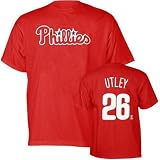 Chase Utley (Philadelphia Phillies) Youth Name and Number T-Shirt (Red)