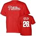Chase Utley (Philadelphia Phillies) Name and Number T-Shirt (Red)