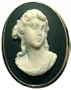 Goddess Diana Cameo Pin Pendand Italian 14k Yellow Gold