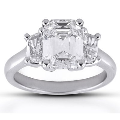 3.37 ct. t.w. Emerald-Cut Diamond Ring (H, VVS2)