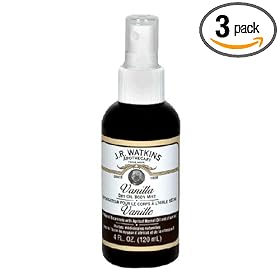 J.R. Watkins Dry Oil Body Mist, Vanilla, 4 fl oz Bottles, (Pack of 4) by J.R. Watkins Apothecary