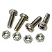 Custom Fasteners 93373 1.0 x 20mm License Plate Fastener, 8 Piece (Metal OE Style M6 4-Phillips Screws, 4-Nuts)