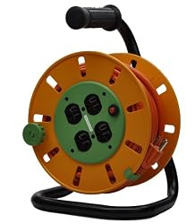 50 Foot Extension Cord Reel with 4 AC Sockets