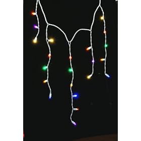 7 Color Multi Wide Angle LED Icicle Lights by HolidayLEDs.com