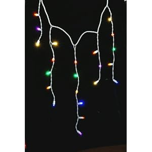7 Color Multi Wide Angle LED Icicle Lights by HolidayLEDs.com