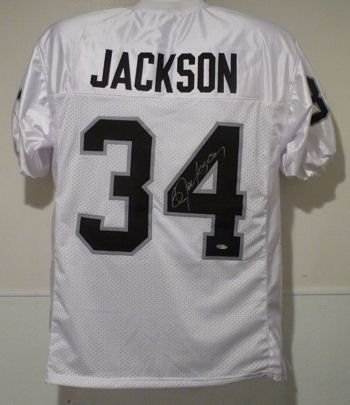 Bo Jackson Autographed/Hand Signed Oakland Raiders White Jersey
