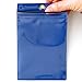 StoreSMART Sport - Zipper Passport Holder with Lanyard - Clear Plastic Front & Blue Plastic Back - SPCR1596ZIPS-BL-1