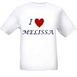 I LOVE MELISSA - Name-series - White T-shirt