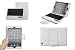 QQ-Tech® Removable Detachable Wireless Bluetooth ABS Keyboard PU Leather Case Tablet Stand for Apple iPad Mini – White