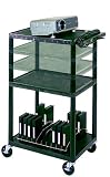 Pegasus Adjustable Utility Plastic Cart with 3 Outlet Electric