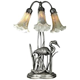 Dale Tiffany Florence Lily Pewter Table Lamp by Dale Tiffany Lamps