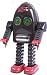 Battery Operated tin plate robot with helicopter attachment 28 cm in height
