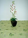 NAPPE TOILE CIREE OVALE 140X220 CM OLIVE