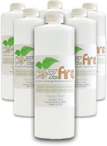 CO-Z Fire - Pure, Safe, Eco-Friendly Bio-Ethanol Fireplace Fuel - 6 Pack
