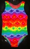 Girls 1 PC T-back - Neon Tie Dye - 4T