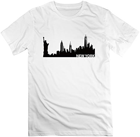 New York Wall Decals Silhouette Man Tee Shirts White S