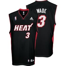 Dwyane Wade Miami Heat Black Youth Replica Adidas NBA Jersey