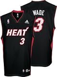 Dwyane Wade Youth Jersey: adidas Black Replica #3 Miami Heat Jersey - Large (14-16)