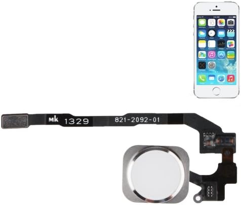 Silver / White Home Button Flex Cable W Fingerprint Sensor for Iphone 5s A1533