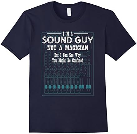 Men's i'm a sound guy not a magician engineer shirt 3XL Navy