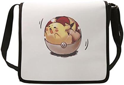 Creative Anime Pokemon Pikachu Unisex Cavans Bag Backpacks Leisure Bag Shoulder Backpack Crossbody Bags White (c)