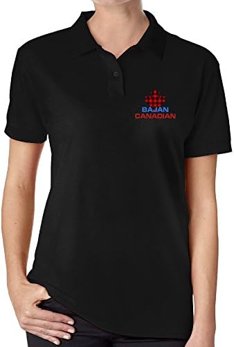 Bajan Canadian Flag Girl Short-Sleeve Pique Polo Shirt