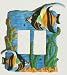 Moorish Idol - Tropical Fish Rocker Switchplate - Double - Unique Fish Design