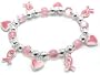 Breast Cancer Awareness Stretch Pink Ribbon Bracelet