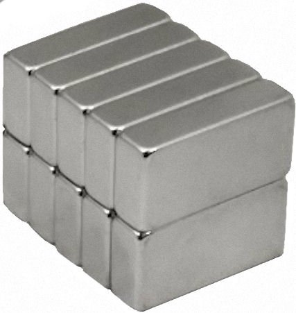 10 Neodymium Magnets 1/2 x 1/4 x 1/8 inch Block N48 On Sale
