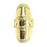 Jointed Armor Ring; 2L; Gold Metal; Stretches To FIt