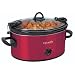 Crock-Pot SCCPVL600R 6-Quart Manual Cook & Carry Oval Portable Slow Cooker, Red